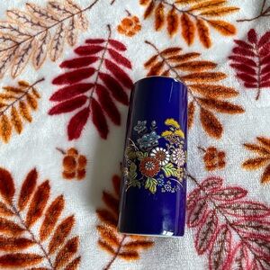 Small antique royal blue porcelain vase from 60s  collectible